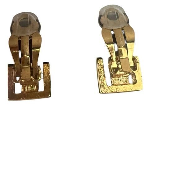 GIVENCHY Amber & Gold Clip-On Earrings - Picture 3 of 8